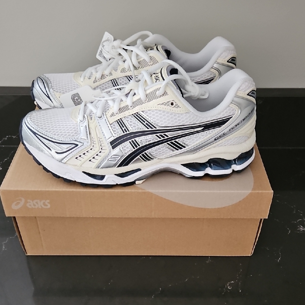 ASICS White and Black Running Shoes